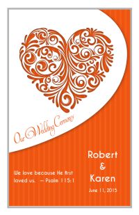 Wedding Program Cover Template 6G - Version 3